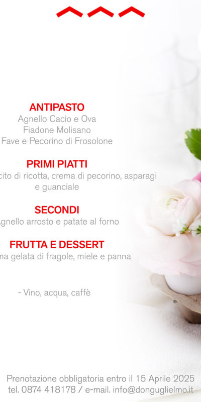 Easter Menu 2025